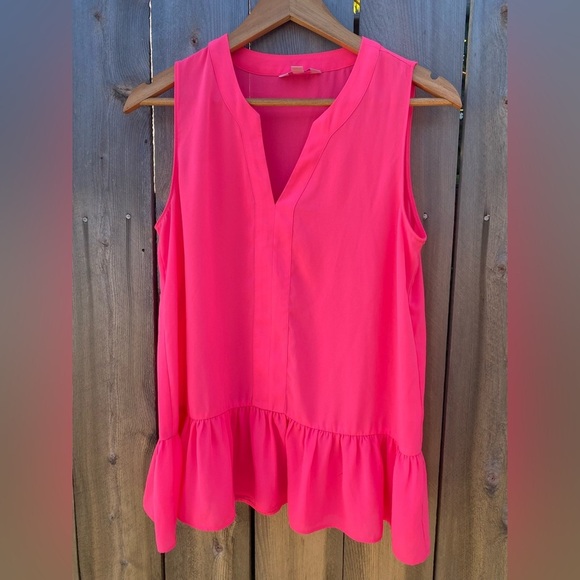 Lilly Pulitzer Tops - Lilly Pulitzer Vibrant Pink Sleeveless Blouse
